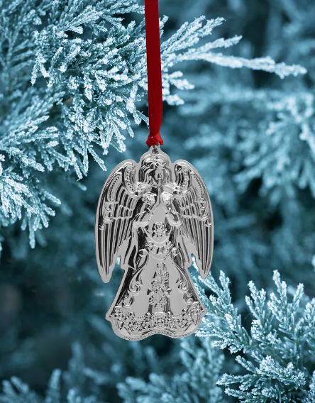 Christmas Angel Ornament in Sterling Silver by Wallace - Grand Baroque - Free Shipping high quality